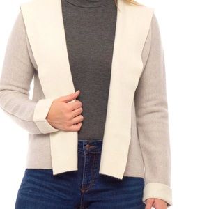 Tahari women’s double knit cashmere hooded cardigan